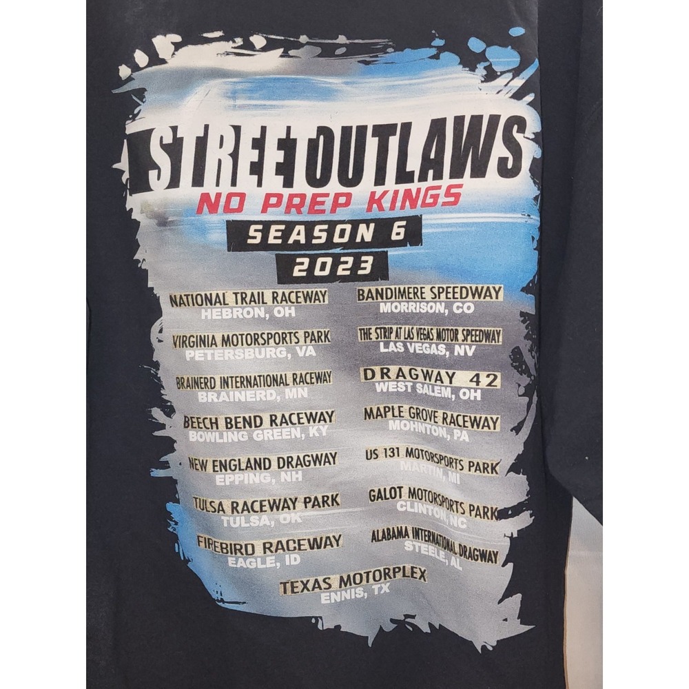 Street Outlaws Racing No Prep Kings Season 6 2023 Speed Motorsports Hoodie Sz L
